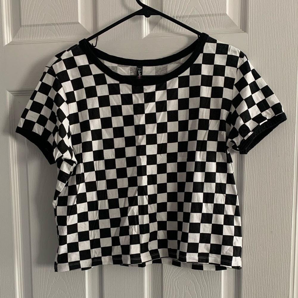 Electric Pink Checkered Top